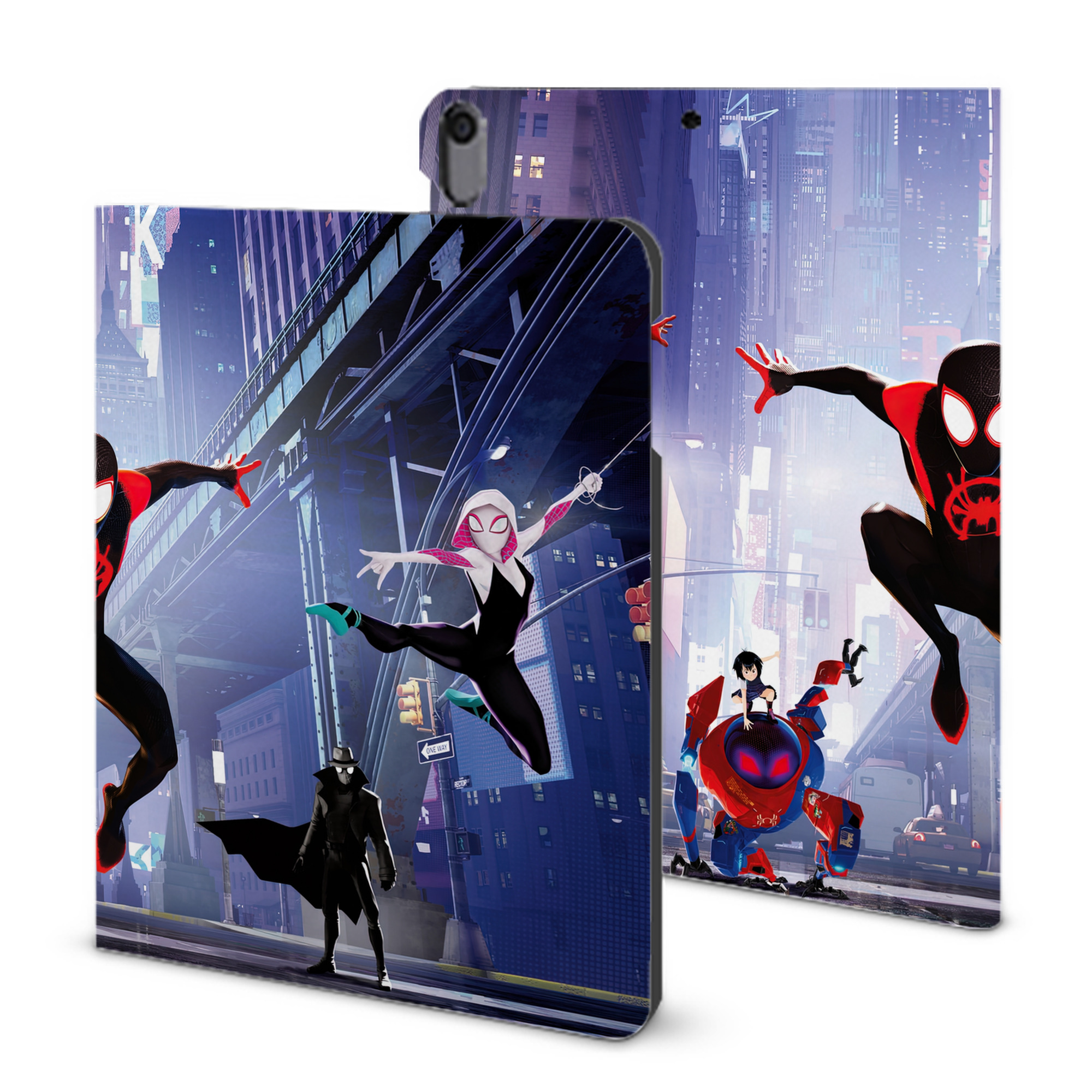 （画像用） Spider Man スパイダーマン IPad ケース ブック型 PUレザー TPU 耐衝撃 軽量 薄型 ペン収納なし 全面保護 IPad 各モデル対応